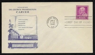 #953 3c George Washington Carver - Grimsland FDC - Image 1 of 2