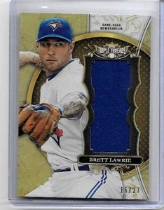 BRETT LAWRIE 2013 TOPPS TRIPLE THREADS LARGE GAME USED JERSEY#/27 - Picture 1 of 1