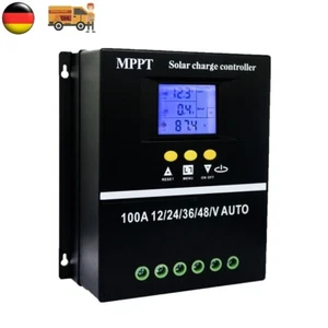 LCD Solar Laderegler 100A Solarladeregler for 12V 24 48V Battery Max PV 150VDC - Bild 1 von 7
