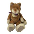 Vintage Boyds Bears Cookie the Cat marron blanc en peluche animaux yeux verts 11 pouces