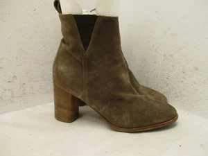 Stivaletti donna Napoleoni Italia pelle scamosciata marrone zip tacco alto misura 39 euro - Foto 1 di 9
