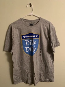 Bud Light Dilly Dilly T Shirt Adult Size XL Gray Graphic T-shirt Short Sleeve - Picture 1 of 3
