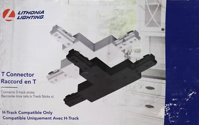 LITHONIA LIGHTING White T-Connector Track Lighting Kit - Connect 3 Track Sticks - Image 1 of 4