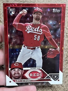 2023 Topps Update #US149 Levi Stoudt RED FOILBOARD /199 Cincinnati Reds RC