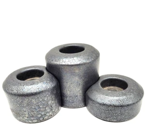 PARTYLITE 3 Piece Set Ceramic Grey Stepping Stone Tealight Votive Candle Holders - Picture 1 of 5