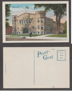 Neenah Wisconsin Postcard The Armory Unused White Border - Bild 1 von 3