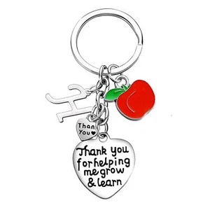 Teacher Gifts Teacher Keychain A-Z Letter Initial Keychain Teacher Appreciati... - Picture 1 of 3