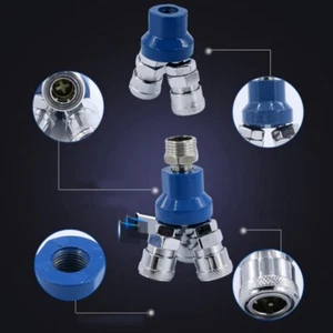 Air Compressor Manifold Quick Connect Fittings 2/3 Way Air Manifold Air Splitter - Picture 1 of 10
