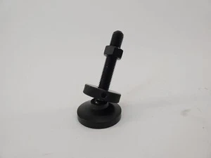 Black Swivel Leveling 4-5/8" Mount Base Pad and Bolt Stud Assembly Threaded B... - Picture 1 of 5
