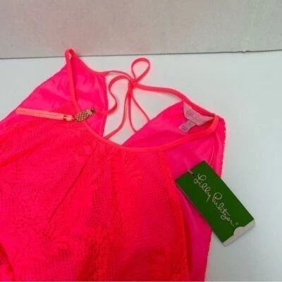 Lilly Pulitzer NWT Isabeau Dress Bungalow Punk Pineapple Knit Lace size Small - Image 1 of 4