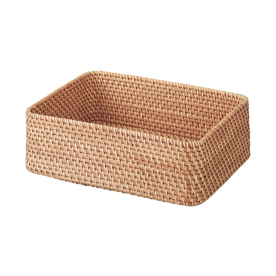MUJI rectangular rattan basket Small W36 x D26 x H12cm - Image 1 of 1