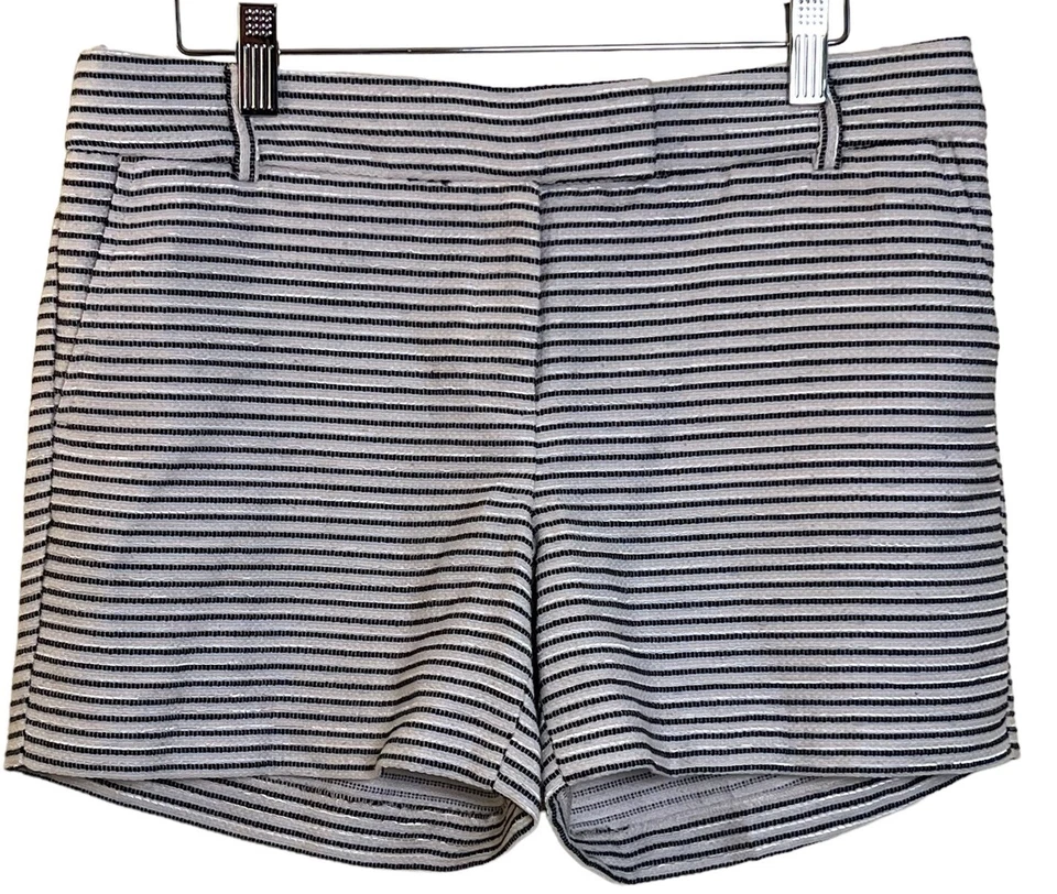 Pantalones cortos Saint Tropez West para mujer talla 6 horizontales a rayas lengüeta cintura tweed Foto 1 de 4