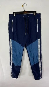 American Eagle Mens Windbreaker Pants Elastic Waist Pull On Blue Drawstring Sz M - Picture 1 of 16