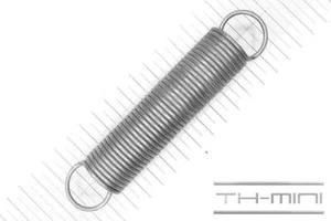 Zug-Feder 2,5mm Haken Öse 27,5x138mm 15,7kg Spiral Edel-stahl rostfrei Metall - Bild 1 von 1