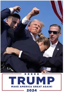 TRUMP 2024 FIST PUMP AFTER BEING SHOT 4x6 Glossy Printed Photo - Picture 1 of 1