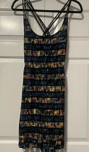 Hurley Aria Junior Dress Large Spaghetti Straps Multicolor Aline - Picture 1 of 7