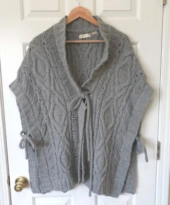 Cárdigan tejido SLEEPING ON SNOW Anthro gris mezcla de lana Boho Casua talla única para mujer Foto 1 de 4