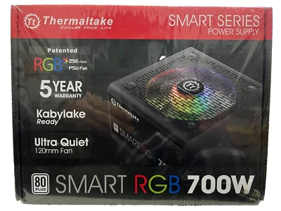 Thermaltake Smart RGB 80 Plus 700W Supply PS-SPR-0700NHFAWU-1 Power Supplies - Image 1 of 3