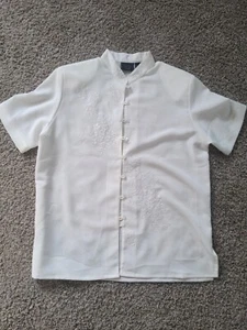 Vintage Laura Scott Embroidered Blouse 8P Grandma Core Cottage Core - Picture 1 of 7