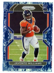 2021 Panini Prizm Javonte Williams Navy Camo /25 Rookie Card #345 RC Broncos - Picture 1 of 2