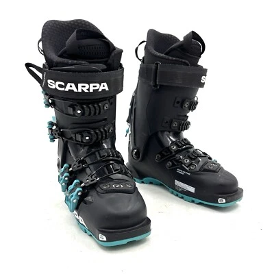 Botas de esquí Scarpa Quattro SL negras verde azulado AT para mujer talla Mondo 23 Foto 1 de 4