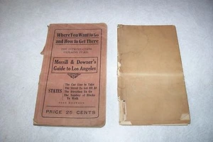 1915 KARTE VON KALIFORNIEN & 1912 MERRIL & DOWNER'S GUIDE NACH LOS ANGELES - Bild 1 von 5