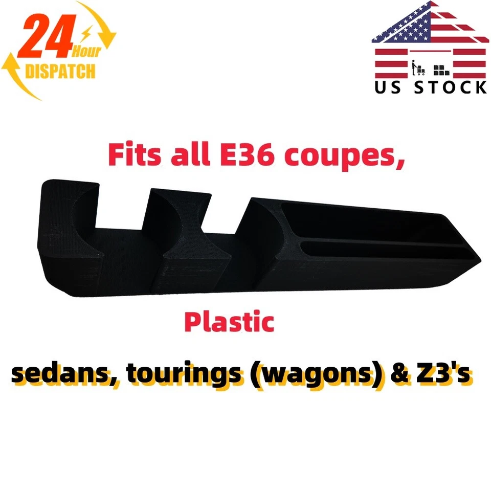 Portavasos para consola central insertable BMW - versión larga / soporte para teléfono inteligente E36  Foto 1 de 4