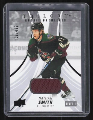 2022-23 Upper Deck Trilogy Nathan Smith 101 Rookie Premieres Jersey Relic /499  - Image 1 of 2