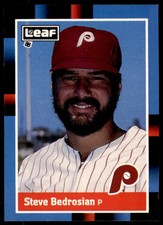 1988 LEAF STEVE BEDROSIAN . PHILADELPHIA PHILLIES #82