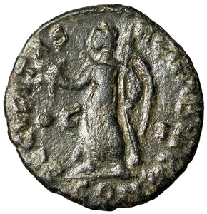 HUMAN WITH WINGS Roman Coin w COA Valens ANGEL LIKE VICTORY Certified Authentic - Picture 1 of 5