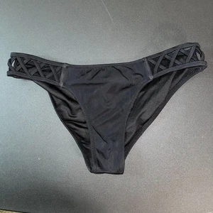Bikini nero Victoria's Secret taglia small fondo - dettaglio laterale reticolo - Foto 1 di 3