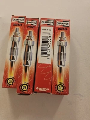 SET OF 4X GLOW PLUGS CHAMPION FOR SAAB 9-3 1.9TiD CH222 93180295 1214040 1214073 - Image 1 of 4