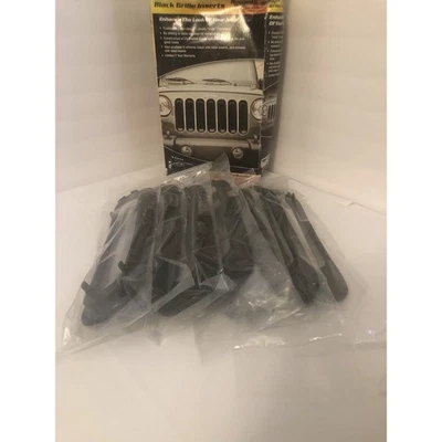 Kit de inserciones de rejilla negra para Jeep Wrangler 2007-actual Rugged Ridge 7 piezas Foto 1 de 4