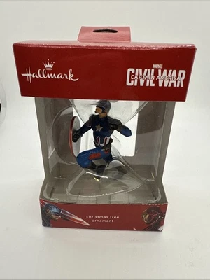 Hallmark Marvel Guerra Civil Capitán América Adorno de Navidad Nuevo Foto 1 de 3