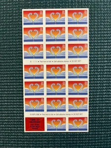 Scott #3124a: Love Swans (55 Cent) MNH Booklet of 20. Face Value is $11.00. - Picture 1 of 1