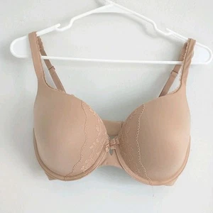 Soutien gorge Body By Victoria forme parfaite 32DDD beige nude dentelle nœud armatures - Photo 1/7