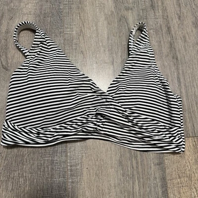 Nip Tuck Sorrento Stripe Louise Bikini Top Swimwear Black White Size 8 - Image 1 of 4