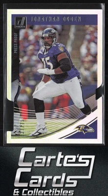 Jonathan Ogden 2018 Panini Donruss #27 Press Proof Silver Die Cut Ravens 37/75 - Image 1 of 2