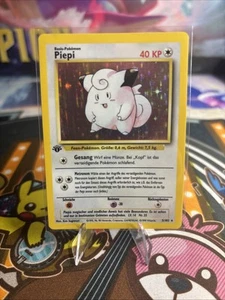 1999 Pokemon Base Set Piepi (Clefairy) 1st Edition German 5/102 Authentic - Picture 1 of 3