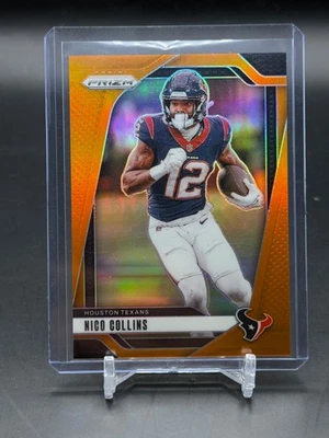 2024 Panini Prizm Nico Collins /249 Orange Prizm #113 PC - Image 1 of 2