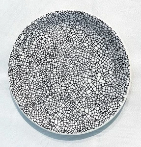 Steelite International Ink Crackle schwarz 6" Coupe Dessert Brot Beilagenteller NEU - Bild 1 von 4