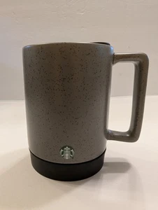 Starbucks Desk Gray Speckled Ceramic Desktop Coffee Mug Cup Rubber Bottom 14 oz - Picture 1 of 12