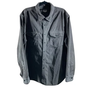 J Crew Garment Dyed Corduroy CPA Shirt Men's L Brown Long Sleeve Button Shacket - Picture 1 of 9