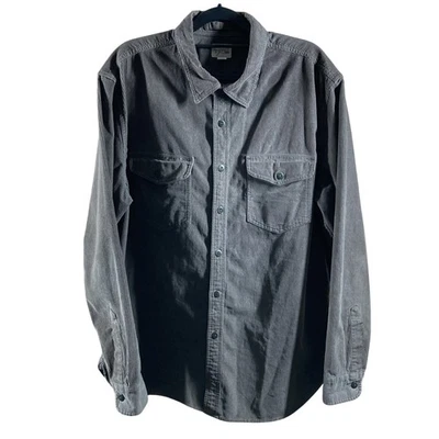 J Crew Garment Dyed Corduroy CPA Shirt Men's L Brown Long Sleeve Button Shacket - Image 1 of 4