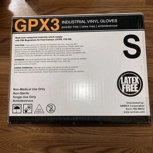 INDUSTRIAL VINYL GLOVES GPX3 SIZE SMALL (CASE OF 1000) - Picture 1 of 2