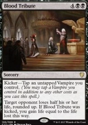 Moderate Play x 1 Blood Tribute Commander 2017 - Image 1 of 1
