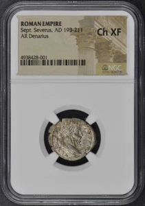 Sept. Severus, AD 193-211 ROMAN EMPIRE AR Denarius NGC XF45 - Picture 1 of 4