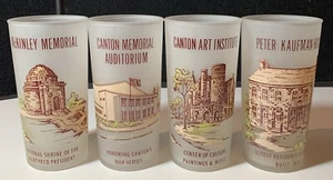 Canton, Oh Ohio 1805-1955 Sesquicentennial 4er Set mattierte Trinkgläser - Bild 1 von 8