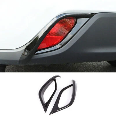 For Toyota Highlander 20-23 Gloss Black Rear Bumper Fog Light Lamp Cover Trim 2P Foto 1 de 4