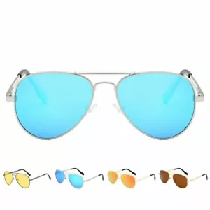 Polarisierte Anti-UV Pilotenbrille für Damen Herren Autofahren verspiegelt Len + Etui - Bild 1 von 19